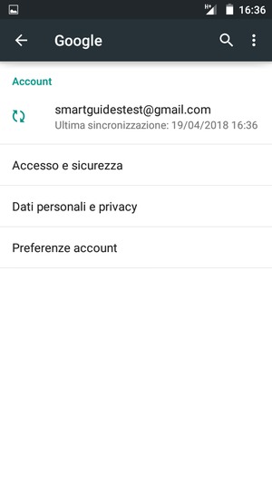 Seleziona il tuo account