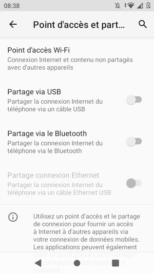 Sélectionnez Point d'accès Wi-Fi