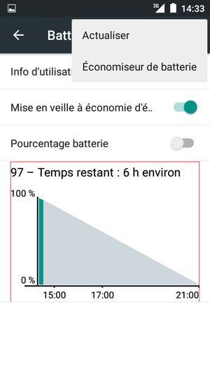 Sélectionnez Économiseur de batterie