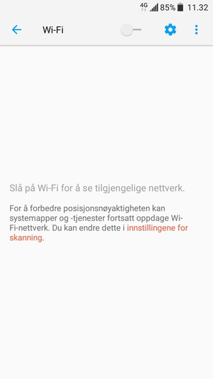 Slå på Wi-Fi