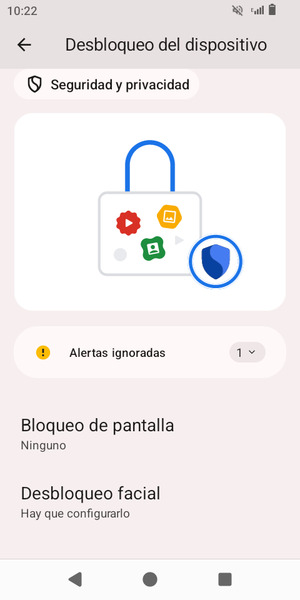 Seleccione Bloqueo de pantalla