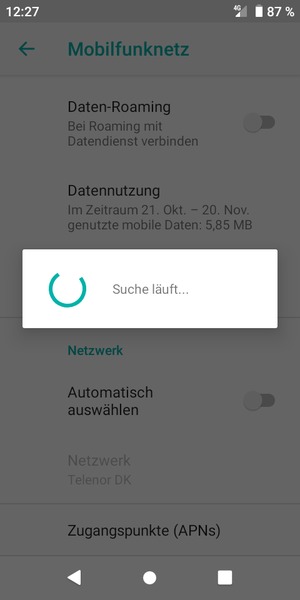 Warten Sie, bis die Suche abgeschlossen ist