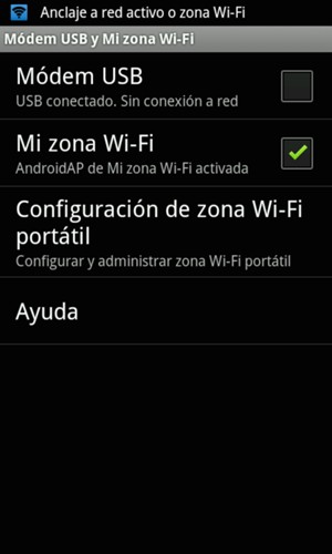 Marque la casilla de verificación Mi zona Wi-Fi