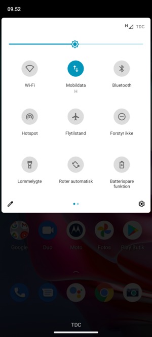 Vælg Batterisparefunktion