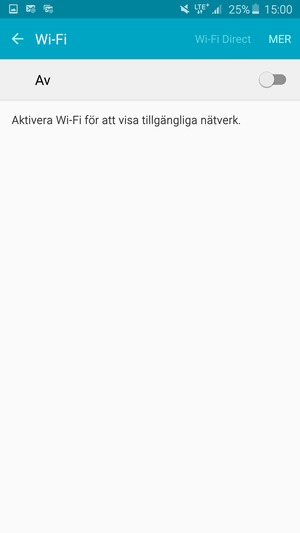 Aktivera Wi-Fi