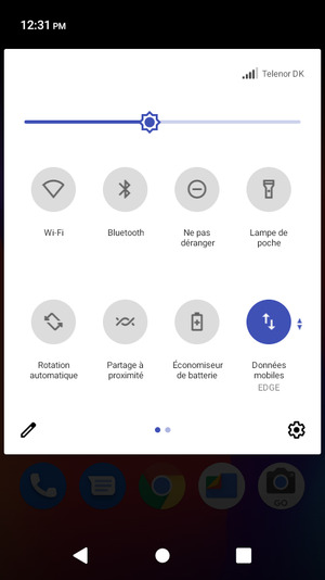 Sélectionnez le bouton Paramètres