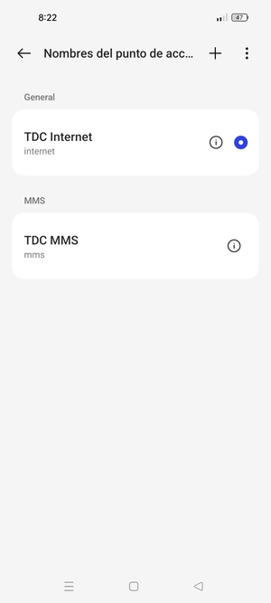 El teléfono ha sido configurado para MMS
