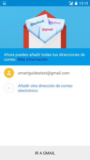 Seleccione IR A GMAIL