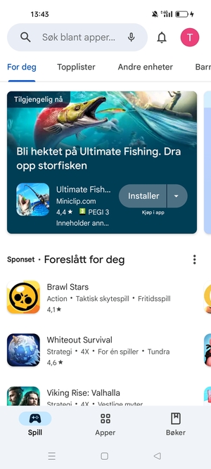 Velg søkefelt