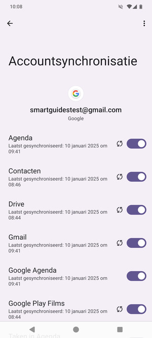 Selecteer de Menu-knop