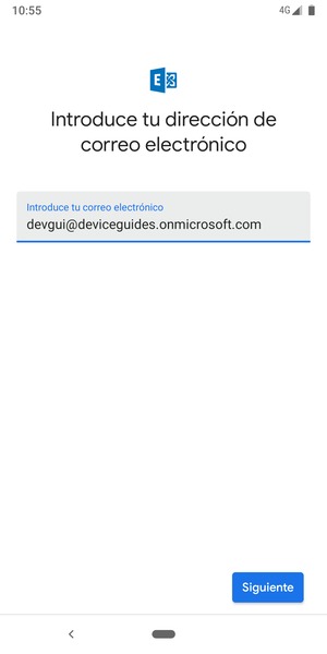 Introduzca su Dirección de correo electrónico y seleccione Siguiente