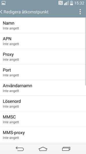 Ange internetinformation