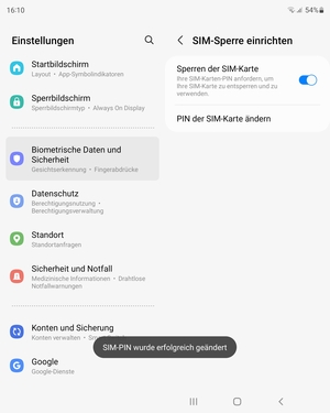 Ihre PIN der SIM-Karte wurde geändert