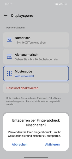 Wählen Sie die gewünschte Option