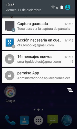 Deslice hacia abajo el menú superior de nuevo