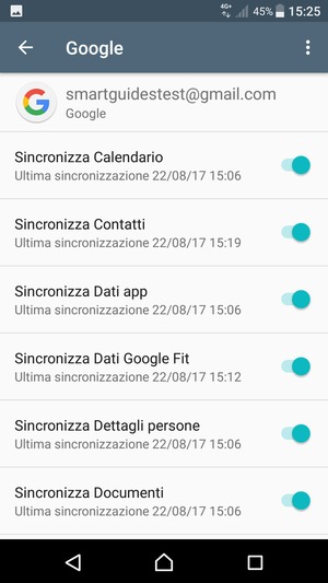 Assicurati che Sincronizza Contatti sia selezionato