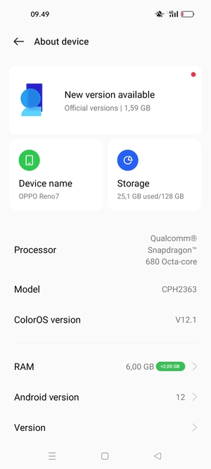 Select ColorOS