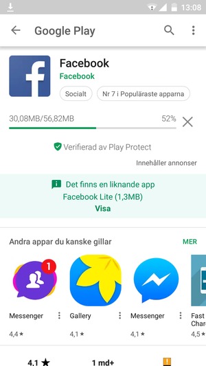 Vänta på att installationsprocessen avslutas