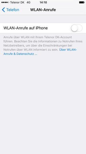 Schalten Sie WLAN-Anrufe auf iPhone ein