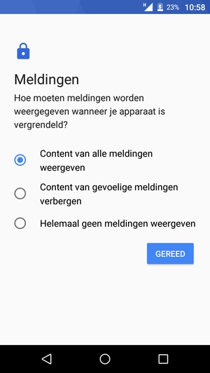 Selecteer uw voorkeursoptie en selecteer GEREED