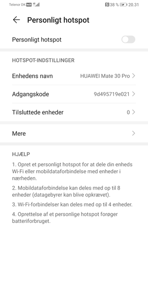 Vælg Adgangskode
