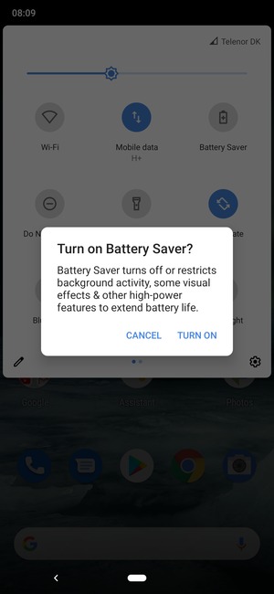 Select TURN ON
