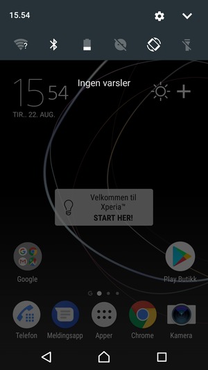 Dra ned toppmenyen igjen
