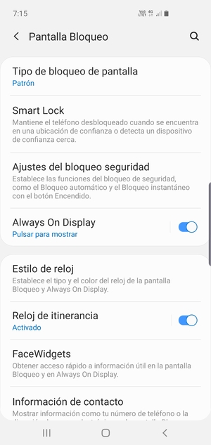 El teléfono ha sido asegurado con un bloqueo de pantalla