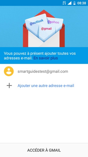 Sélectionnez ACCÉDER  À GMAIL