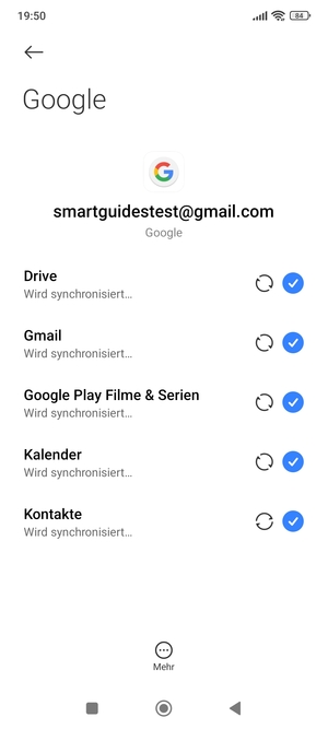Ihre Daten werden synchronisiert