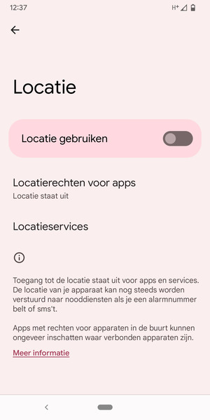 Schakel Locatie gebruiken uit