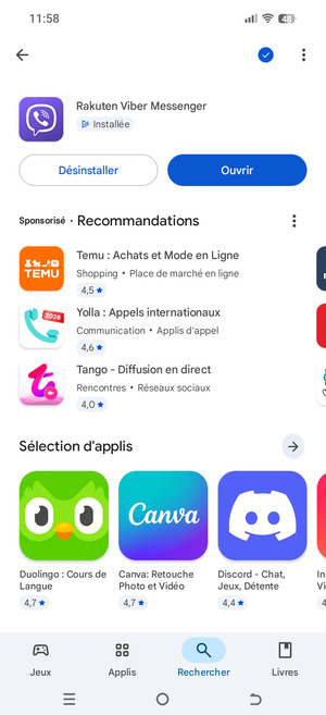 Sélectionnez Ouvrir