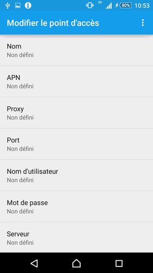 Saisissez les informations MMS