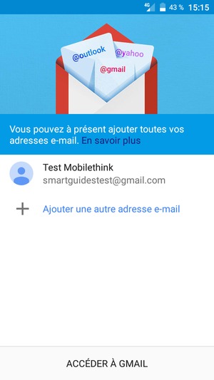 Sélectionnez ACCÉDER À GMAIL