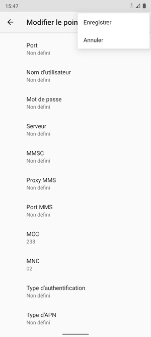 Sélectionnez Enregistrer