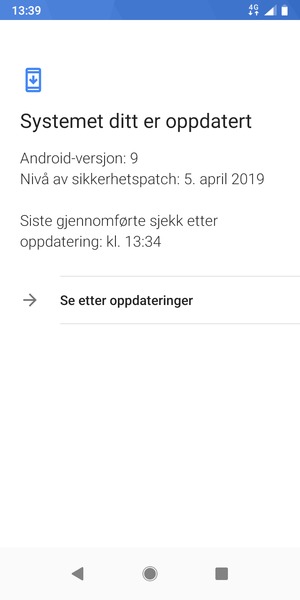 Velg Se etter oppdateringer
