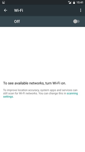 Turn on Wi-Fi