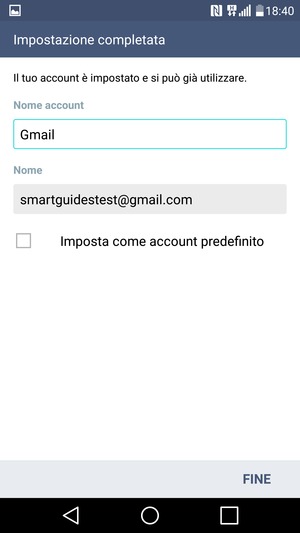 Scegli un nome per il tuo account e inserisci il tuo nome. Seleziona FINE