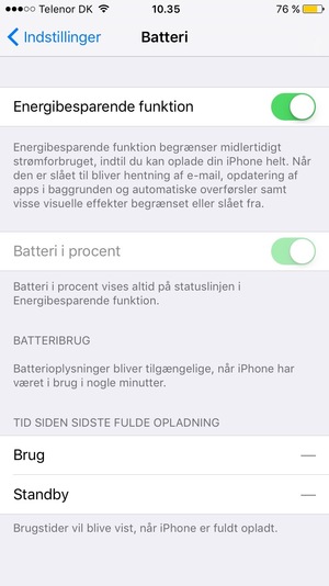 Vælg Energibesparende funktion