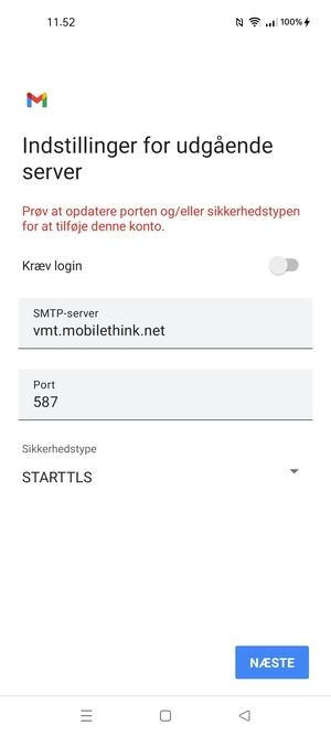 Vælg Sikkerhedstype