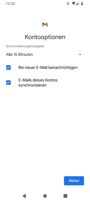 Wählen Sie Weiter