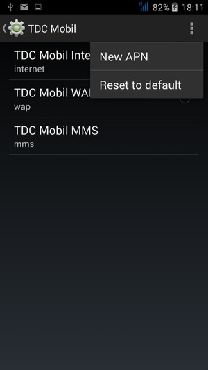 Select Reset to default
