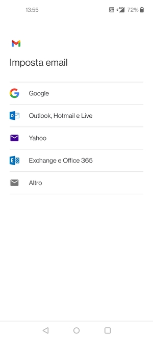 Seleziona Outlook, Hotmail e Live