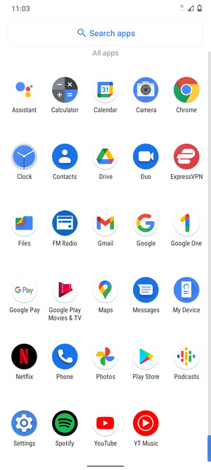 Scroll to and select Settings