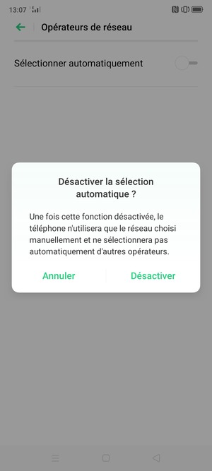 Sélectionnez Désactiver