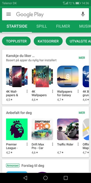 Velg søkefelt