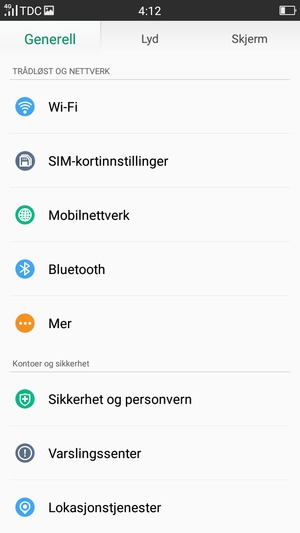 Velg Mobilnettverk