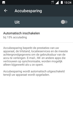 Schakel Accubesparing in