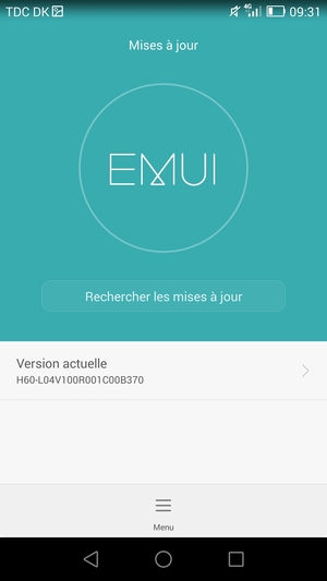 Sélectionnez Rechercher les mises à jour