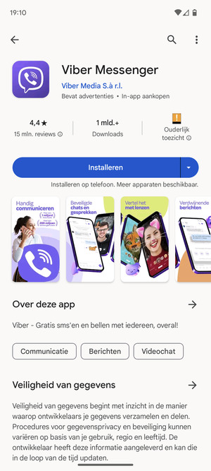 Selecteer Installeren